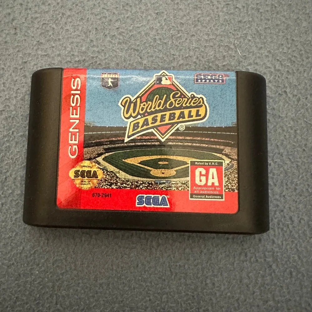World Series Baseball Sega Genesis CIB Complete with Manual and Poster 1994